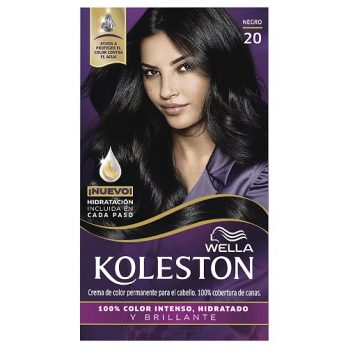 WELLA KOLESTON COLOR PERMANENTE 100% COBERTURA DE CANAS/ KIT 20  NEGRO  MEXLA/50G