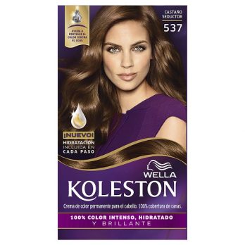 WELLA KOLESTON COLOR PERMANENTE 100% COBERTURA DE CANAS/ KIT 537   CASTAÑO SEDUCTOR   MEXLA/50G