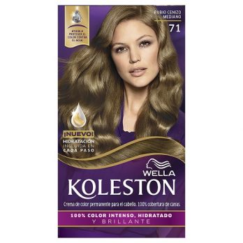 WELLA KOLESTON COLOR PERMANENTE 100% COBERTURA DE CANAS/ KIT 71 RUBIO CENIZO MED. MEXLA/50G