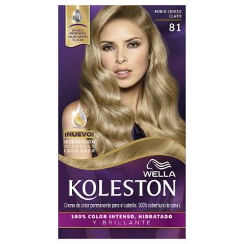 WELLA KOLESTON COLOR PERMANENTE 100% COBERTURA DE CANAS/ KIT 81  RUBIO CENIZO  CLARO  MEXLA/50G