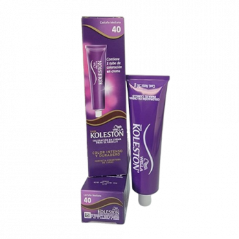 WELLA KOLESTON COLOR PERMANENTE 100% COBERTURA DE CANAS/ SING  40 CASTAÑO MEDIANO      /50G