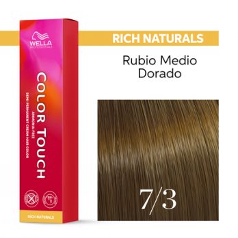 Tinte Semipermante Color Touch 7-3 Rubio Mediano Dorado  60ml Wella Professional
