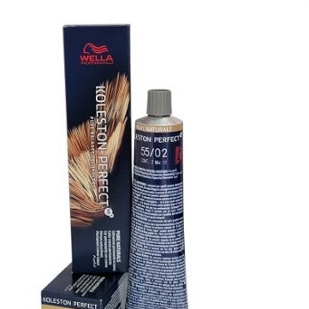 WELLA KOLESTON PERFECT ME+/PURE NATURALS/ COLOR CREMA PERMANENTE  55/02 CASTAÑO CLARO NATURAL MATE  60 ML