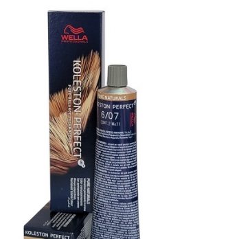 WELLA KOLESTON PERFECT ME+/PURE NATURALS/ COLOR CREMA PERMANENTE  6/07  RUBIO OSCURO NATURAL MARRON   60 ML