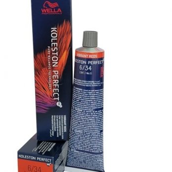 TINTE KOLESTON PERFECT/VIBRANT REDS COLOR CREMA PERMANENTE WELLA PROFESSIONAL / 6/34  RUBIO OSCURO DORADO  COBRIZO    60ML