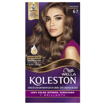 WELLA KOLESTON COLOR PERMANENTE 100% COBERTURA DE CANAS/ KIT 67 CHOCOLATE  MEXLA/50G
