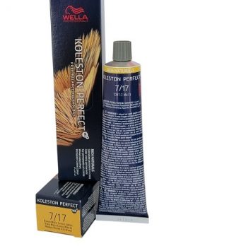 WELLA KOLESTON  PERFECT ME+/RICH NATURALS/ COLOR CREMA PERMANENTE  7/17 RUBIO MEDIO CENIZA MARRON  60 ML