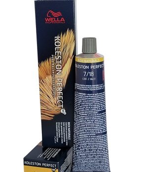 WELLA KOLESTON  PERFECT ME+/RICH NATURALS/ COLOR CREMA PERMANENTE  7/18  RUBIO MEDIO CENIZA  PERLA 60 ML