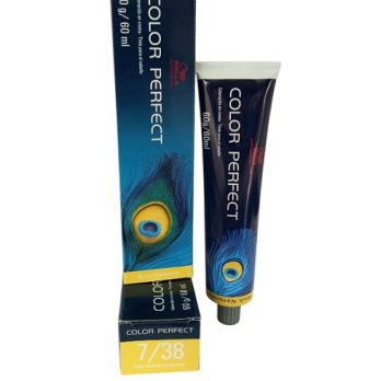 TINTE COLOR PERFECT WELLA PROFESSIONALS /RICH NATURALS/ COLORACION EN CREMA  7/38 RUBIO MEDIANO DORADO PERLA  60 ML