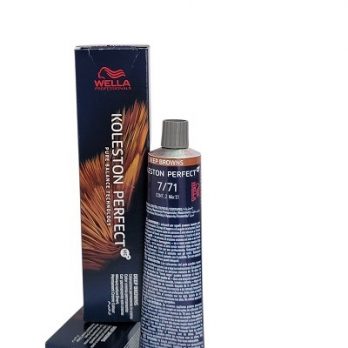 TINTE KOLESTON PERFECT ME+/DEEP BROWNS/COLOR CREMA PERMANENTE WELLA PROFESSIONAL 7/71 RUBIO MEDIO MARRON CENIZA 60ML