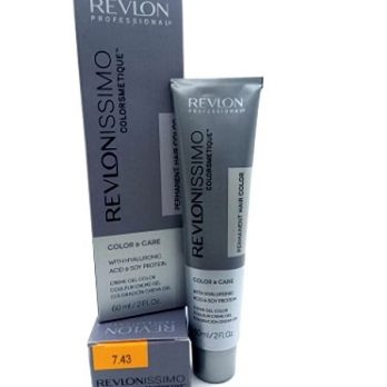 REVLONISSIMO COLORSMETIQUE 7.43 -RUBIO COBRIZO DORADO-60ML