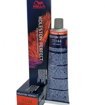 TINTE KOLESTON PERFECT/VIBRANT REDS COLOR CREMA PERMANENTE WELLA PROFESSIONAL / 77/44  RUBIO MEDIO INTENSO  COBRIZO INTENSO   60ML
