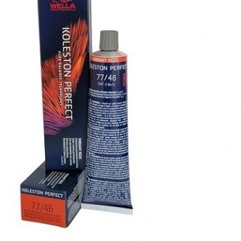 WELLA KOLESTON PERFECT/VIBRANT REDS COLOR CREMA PERMANENTE/ 77/46  RUBIO MEDIO INTENSO  COBRIZO VIOLETA  60ML