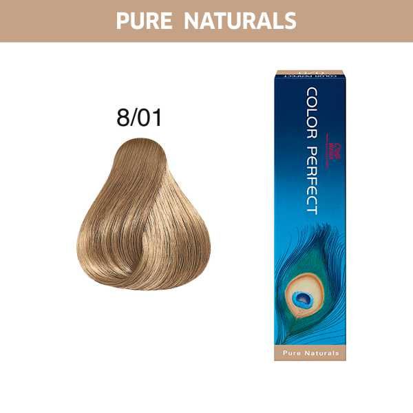 Tinte Color Perfect 8/01 Rubio Claro Natural Ceniza Wella Professionals 60g - Imagen 2