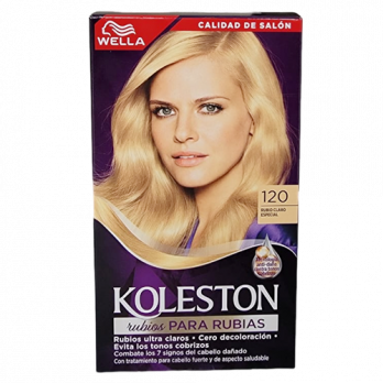WELLA KOLESTON COLOR PERMANENTE 100% COBERTURA DE CANAS/ KIT 120  RUBIO CLARO ESPECIAL   MEXLA/50G