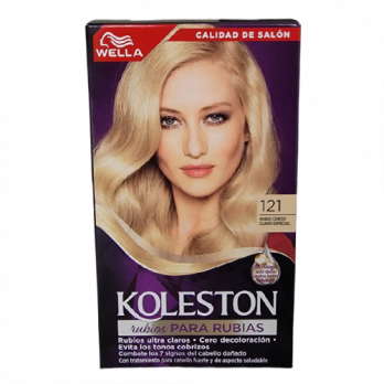 WELLA KOLESTON COLOR PERMANENTE 100% COBERTURA DE CANAS/ KIT 121  RUBIO CENIZO CLARO ESPECIAL  MEXLA/50G