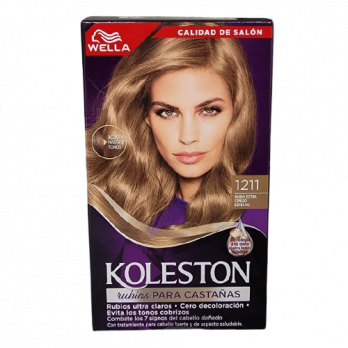 WELLA KOLESTON COLOR PERMANENTE 100% COBERTURA DE CANAS/ KIT 1211   RUBIO EXTRA CENIZO ESPECIAL  MEXLA/50G