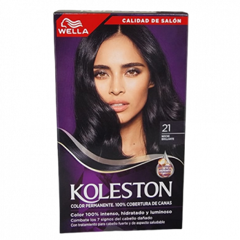 WELLA KOLESTON COLOR PERMANENTE 100% COBERTURA DE CANAS/ KIT 21 NOCHE BRILLANTE  MEXLA/50G