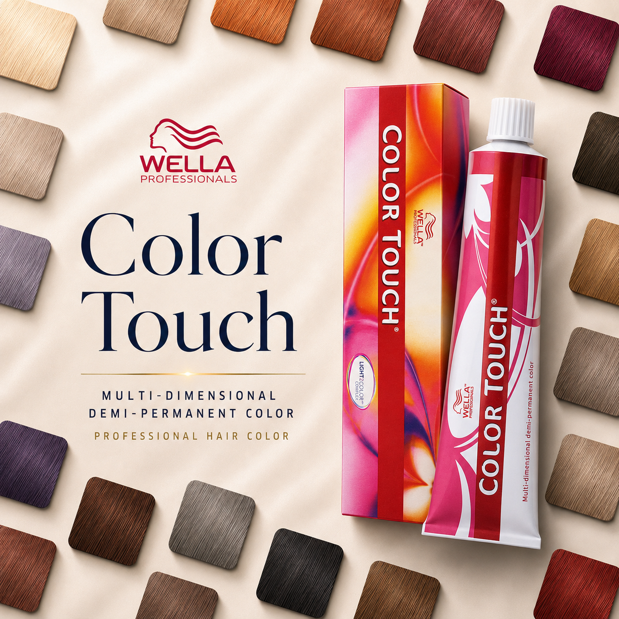 Wella Professionals Color Touch, caja con muestrario de tonos