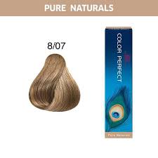Tinte Color Perfect 8/07 Rubio Claro Natural Marrón Wella Professionals  60g