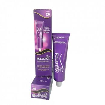 WELLA KOLESTON COLOR PERMANENTE 100% COBERTURA DE CANAS/ SING  20  NEGRO   /50G