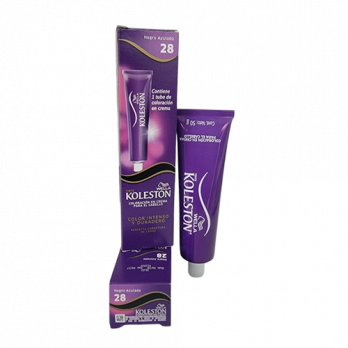 WELLA KOLESTON COLOR PERMANENTE 100% COBERTURA DE CANAS/ SING  28  NEGRO AZULADO    /50G