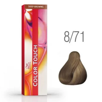 Color Touch Deep Browns Rubio Claro Marrón Ceniza 8/71 Wella 60ml